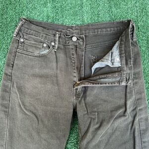 Levi's 514 Jeans 32x27" Dark Olive Green Slim Straight Stretch White Tab Modern